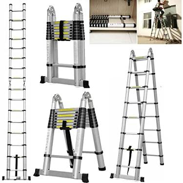 Imagem de Escadas, escada telescópica de 30 metros, escada de telesextensão de alumínio, escada extensível telesestável e robusta, escada leve multiuso para casa e ambientes externos/20 m + 2,5 m
