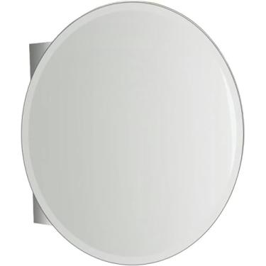 Imagem de FYLFANYAN Armário redondo para espelho de banheiro, armários de remédios para espelho, armário de armazenamento de parede de banho, armário de remédios com espelho ~/