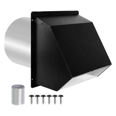 Imagem de Capa de ventilação para secadora - Tampa de ventilação externa de metal | Materiais de construção de ar condicionado para lavanderia quarto porta fundação sala de estar garagem