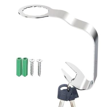 Imagem de Suporte de parede para capacete | Gancho adesivo para chapéu - Gancho adesivo de armazenamento de capacete para garagem, sala de estar para chaves, chapéus, luvas, bolsas