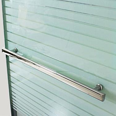 Imagem de STXYANGV Puxador de porta de vidro de chuveiro empurre e puxe maçanetas de porta externas internas de aço inoxidável, puxadores de porta de banheiro de substituição (tamanho: 300 mm)