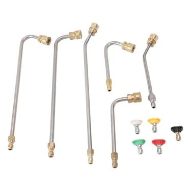 Imagem de SUNGOOYUE Kit de Extensão de Lavadora de Pressão de Aço Inoxidável, Kit de Bico de Varinha de 4000 PSI, Ajuste Universal, de Extensão de Lavadora de Pressão