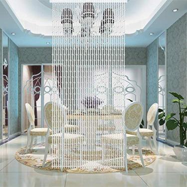 Imagem de Cortinas cortina de contas decoração de cristal cortina de porta sala de estar corredor cortina suspensa não desbota, uma variedade de estilos tamanhos personalizáveis (cor: A, tamanho: 130 x 180 cm)