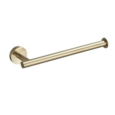 Imagem de Acessórios de banheiro dourados escovados, conjunto de ferragens, suporte de papel higiênico com ganchos, 40 cm, toalheiro, prateleira de instalação de unhas, MB, anel de toalha, China (anel de toalha