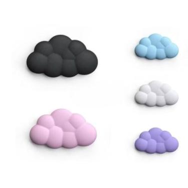 Imagem de Apoio de Pulso Teclado, Confortável Tapete de Descanso para O Pulso Do Mouse em Forma de Nuvem Teclado Almofada de Apoio(Nuvem mini,Azul)