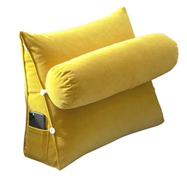 Imagem de Almofada de Cabeceira Almofada Traseira, Almofada de Encosto Almofada Triângulo, Almofada de Cunha Lavável para Quarto de Casa, com Travesseiro de Pescoço Removível