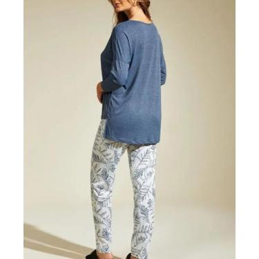 Imagem de Pijama Longo Recco 16918 Feminino Microdry e Supermicro PoliamidaT. 42
