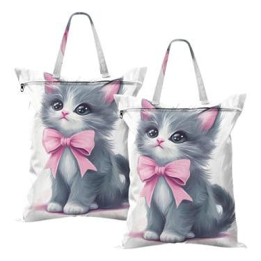 Imagem de SEHANY 2 peças de sacos grandes de lavanderia com alça, à prova d'água, bolsa de roupa para viagem e natação