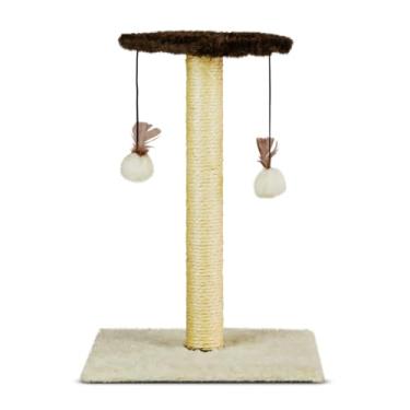 Imagem de Arranhador Para Gatos Poste com Brinquedo Gato Gigante Duplo Exclusivo (Cappuccino)