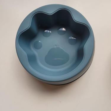 Imagem de Comedouro Plástico Pet 18cm Formato de Patinha – Tigela para Cães e Gatos Alimentação Segura e Confortável (Rosa)