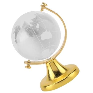 Imagem de YOUTHINK Bola de Vidro de Cristal Globo Terrestre Redondo, Presente Dourado de Decoração de Escritório Doméstico, Ideal para Decoração Elegante e Fotografia (Ouro)