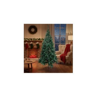 Imagem de Árvore de Natal Pinheiro Verde, 2,40m Altura x 1,2m Diâmetro, PVC e Ferro, 1400 Galhos, 6kg