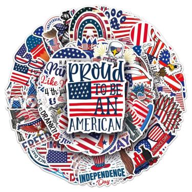 Imagem de Adesivos Americans Independences Days Waterproof V 50 unidades
