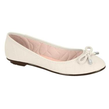 Imagem de Sapatilha Feminina Moleca 5027.1482, Branco off, 38