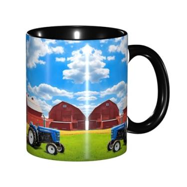 Imagem de Zeraoke Company Farm Tractor Print Canecas de café criativas, personalizadas, presente para família, tamanho de 325 ml, unissex
