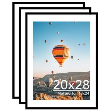 Imagem de JCJMY Moldura de 50 x 71 cm com tapete de 45 x 61 cm, conjunto de 3 unidades, 45 x 61 cm com tapete ou 51 cm x 71 cm sem tapete, moldura grande para pôster de 50 x 71 cm com acrílico, pacote com 3