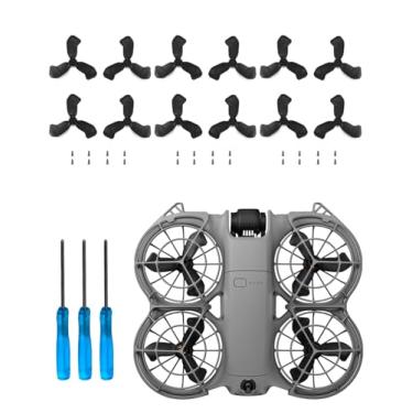 Imagem de 12Pcs Propellers for DJI Neo 2 – PC Replacement Propeller Blades, Lightweight Quiet Low-Noise Design, Durable Flexible Drone Spare Parts,Black