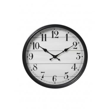 Imagem de Relógio de Parede Vintage, Estilo Clássico, Redondo, Preto e Branco, Grande, Design Numérico Tradicional
