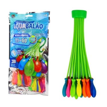 Imagem de Bexigas Água Kit 111 Unidades Coloridas Varetas Enchimento 60 Segundos Water Balloons Balões Água Premium