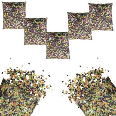 Imagem de Kit 5 Pacotes Confete Colorido Carnaval Folia