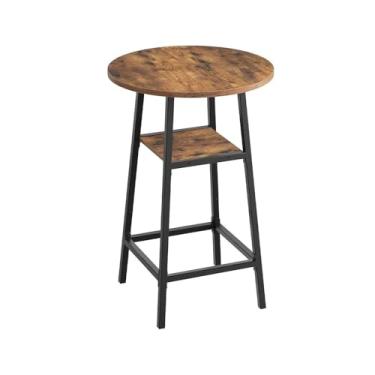 Imagem de Mesa de bar Mesa de bar redonda para casa, moderna, alta, industrial, mesa jantar para pub
