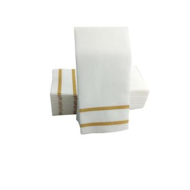 Imagem de Kit 25 Guardanapo Papel Mesa Posta 43X30Cm Dourado - Udlandia