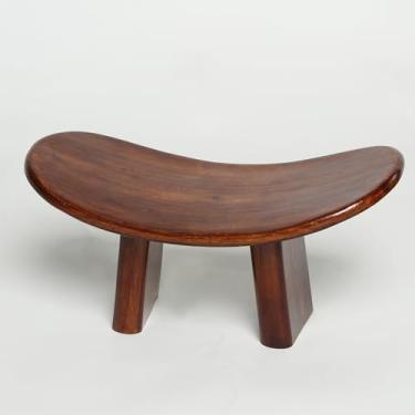 Imagem de HOMORA Banco de meditação de madeira – Banco Zen portátil para atenção plena, ioga, ajoelhamento e oração, cadeira destacável, suporte de postura, acabamento suave – 40,6 cm x 20,3 cm (marrom nogueira