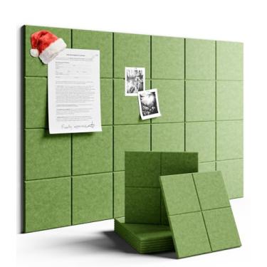 Imagem de Fluxynara Quadro de avisos grande de feltro 91 cm x 61 cm Alternativo para quadro de cortiça - Pacote com 6 com 40 abas adesivas removíveis seguras, quadros de cortiça para paredes, quadro de cortiça