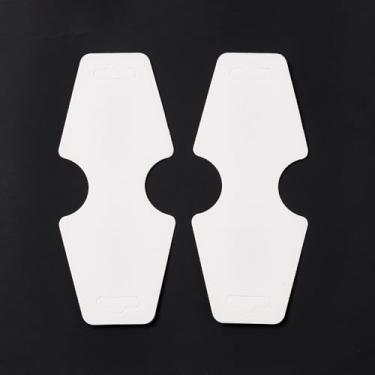 Imagem de 100 peças, colar de papelão em branco, cartões de exibição, prendedor de cabelo, colar, pulseira, pingente, cartões pendurados para embalagem, 12 x 4,9 mm, branco