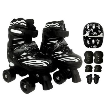 Imagem de Patins Infantil Roller 4 Rodas + Capacete Proteção Ajustável - ATITUDE
