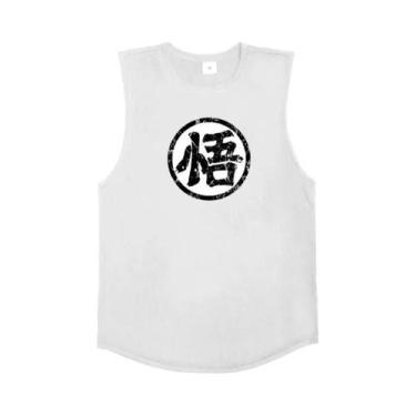 Imagem de Camiseta Regata Masculina De Algodão Com Estampa Engraçada De Anime Ja