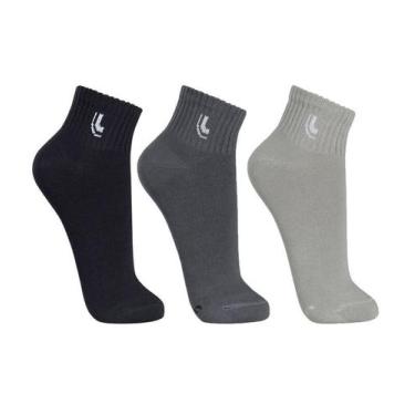 Imagem de Kit de 3 Pares de Meias Lupo 03223-089 Cano Curto Sport, Sortida, GG (