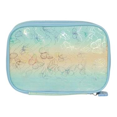 Imagem de Estojo Escolar Box KIT Paraiso - Espaçoso com Divisória Interna, Fecho em Zíper e Cores Sortidas – Ideal para Lápis, Canetas e Material Escolar