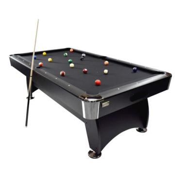 Imagem de Mesa Profissional de Sinuca e Bilhar Completa com Tecido Preto - Ahead