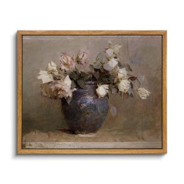 Imagem de Arte de parede em tela em vaso de flores vintage Simsea 23x28cm - InSi