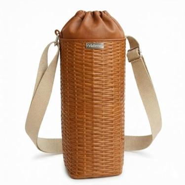 Imagem de Bolsa Térmica (CARAMELO TRANÇADO) RAMIERE para Garrafa de 2 LITROS em Couro Sintético - Coleção Cores VERÃO 2026
