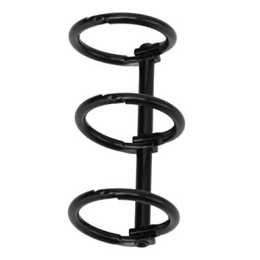 Imagem de Aramox Anéis, Metal Galvanizado Reutilizável Com Superfície Brilhante para Papel de Conta Manual DIY, Encadernação de Folhas Soltas, Cadernos, álbuns de Fotos, Calendários de Mesa (Preto)