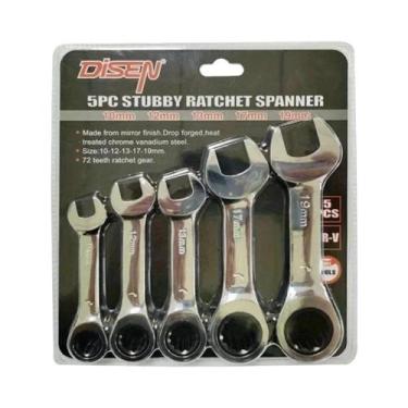 Imagem de Conjunto De Chaves De Catraca De Cabo Curto 6-19mm Chave Fixa Ferramen