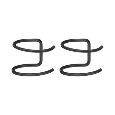 Imagem de Brincos Minimalistas De Dupla Espiral Sem Perfuração Em Aço Inoxidável