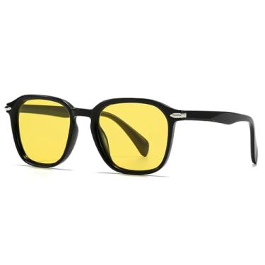 Imagem de Óculos de Sol UV400 - Jelly Color Rivets Punk para Homens e Mulheres, Esportes ao Ar Livre, Corrida e Ciclismo, Preto e Amarelo