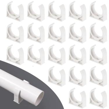 Imagem de LEPEVNEY Grampos de PVC para ferramentas Pex Grampos de tubo de 32 mm polegadas, adequado para bandejas de TV OD de 32 mm/1,26 polegadas, cabide de tubulação, suporta PEX, mangueira, tubos de água e