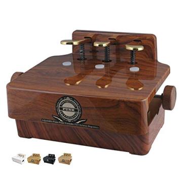 Imagem de Soarun Banco extensor de pedal de piano ajustável para crianças, design com 3 pedais (madeira rosa)