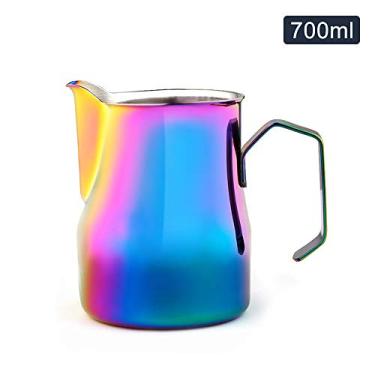 Imagem de Pia de Batedor Leite Aço Inoxidável Recipiente Espuma Copo Medidor Aparato Café