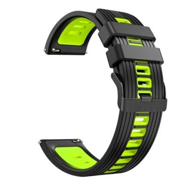 Imagem de GANYUU Pulseiras de pulseira de relógio inteligente de 22mm para Samsung Galaxy Watch 3/45mm/46mm/Gear S3 Frontier Pulseira de silicone (Cor: Estilo J, Tamanho: 22mm Universal)