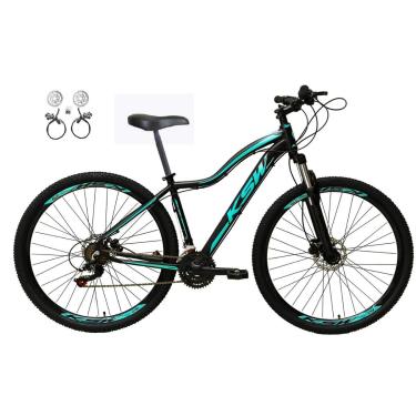 Imagem de Bicicleta Feminina Aro 29 KSW Mwza 24v Alumínio Freio Hidráulico Garfo Suspensão MTB-Feminino
