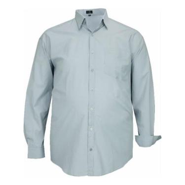 Imagem de Camisa Social Plus Size Manga Longa Lbl Com Bolso Passa Fácil 3033, Pr