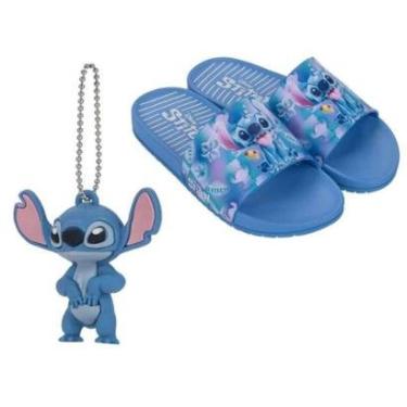 Imagem de Chinelo Grendene Disney c Chaveiro - Infantil - Azul-Feminino