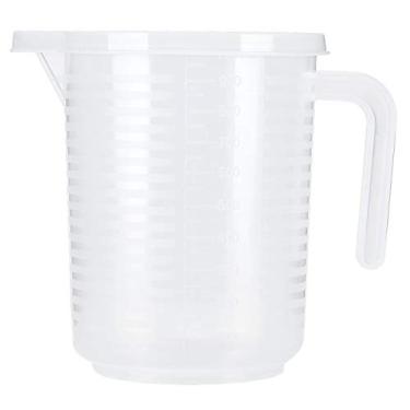 Imagem de Phefop Copo Medidor de Plástico, Material de Resina PP Premium, Recipiente Transparente de 500ml Com Tampa, Ideal para Assar e Cozinhar na Cozinha (1000ML)