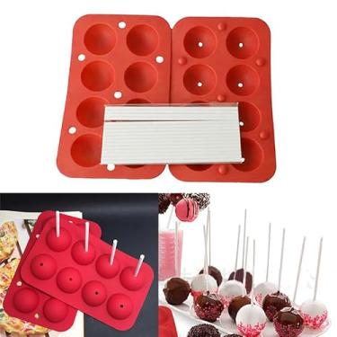 Imagem de Molde de pirulito de 8 furos molde de silicone molde de chocolate pirulito molde cubo de gelo molde de doces molde de doces DIY molde pudim