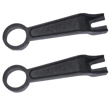 Imagem de RJIALIQF Pacote com 2 fogões de madeira 1307419A Bolt On Andiron Compatível com Vermont Castings Fogões a lenha Defiant Encore 2140 0028 2190 2550